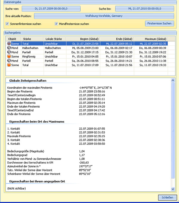 Vedische Astrologie Software - APA Ultimate Edition mit Finsternis-Sucher